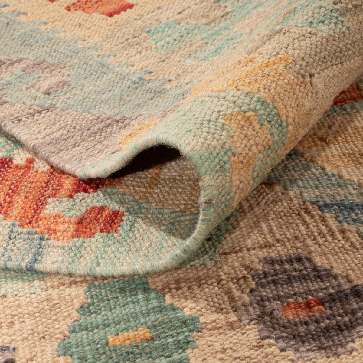 Kelim Carpet - Splash - 300 x 203 cm - flerfarvet