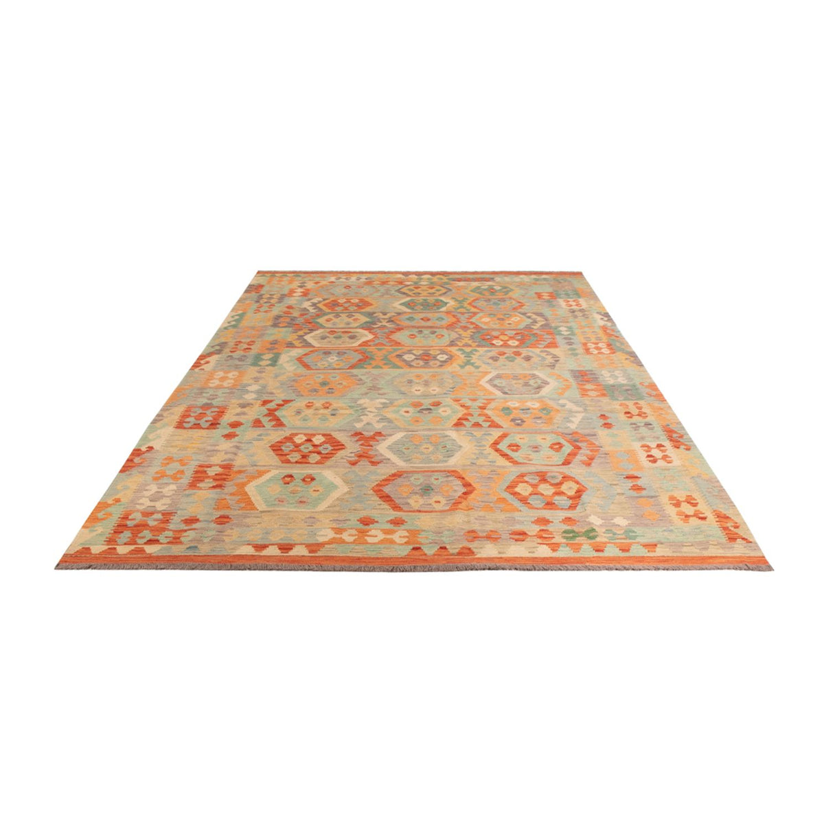 Kelim Carpet - Splash - 300 x 203 cm - flerfarvet