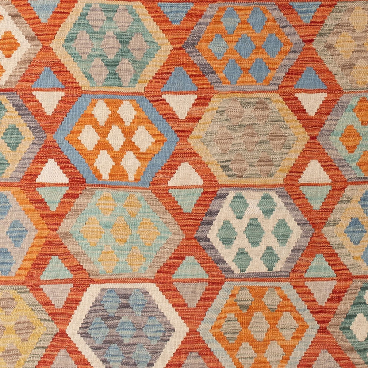 Kelim Carpet - Splash - 295 x 200 cm - flerfarvet