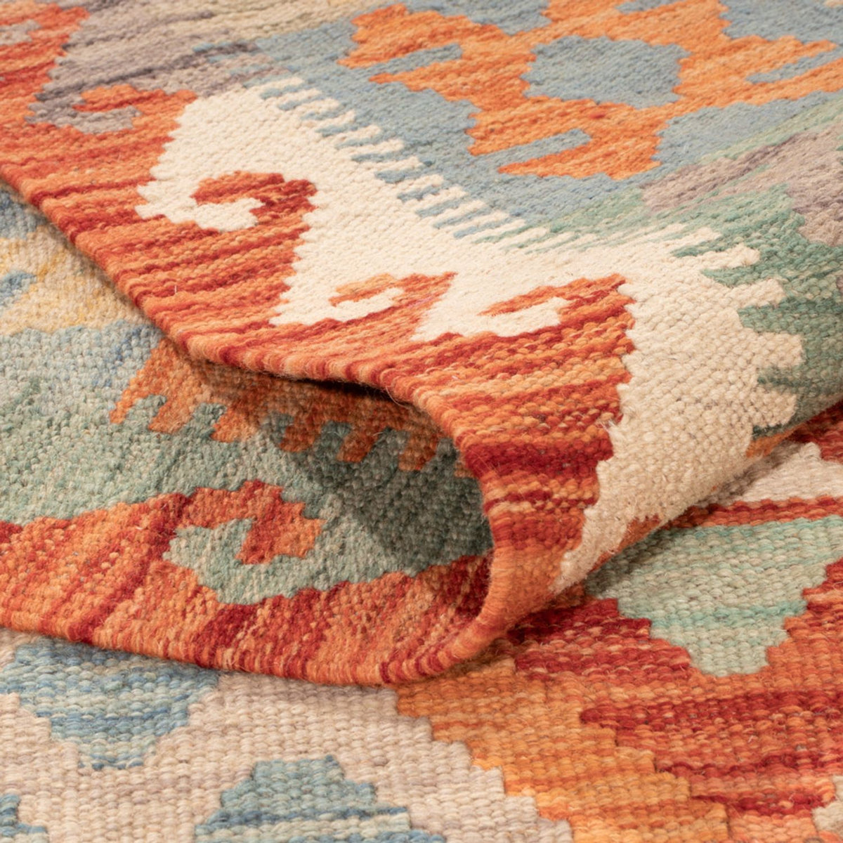 Kelim Carpet - Splash - 295 x 200 cm - flerfarvet