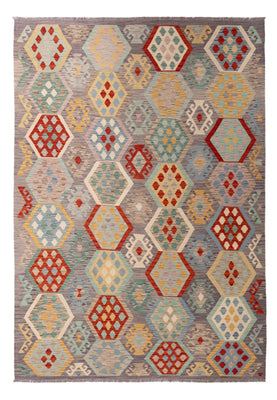 Kelim Carpet - Splash - 301 x 209 cm - flerfarvet