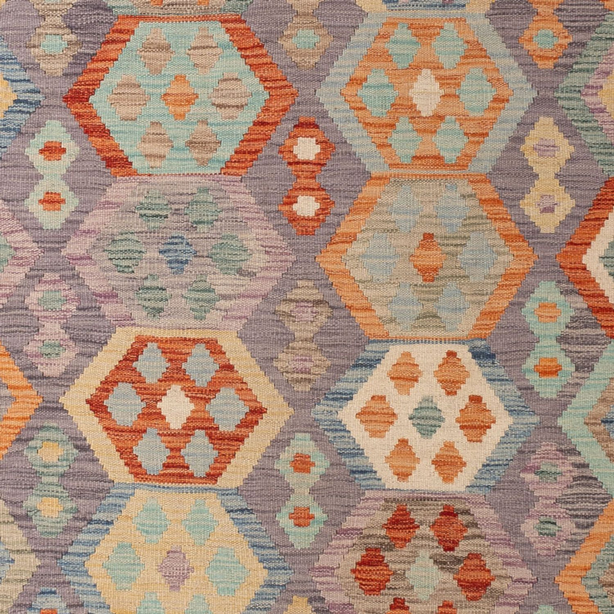 Kelim Carpet - Splash - 296 x 205 cm - flerfarvet