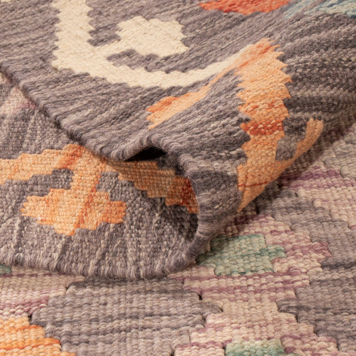 Kelim Carpet - Splash - 296 x 205 cm - flerfarvet