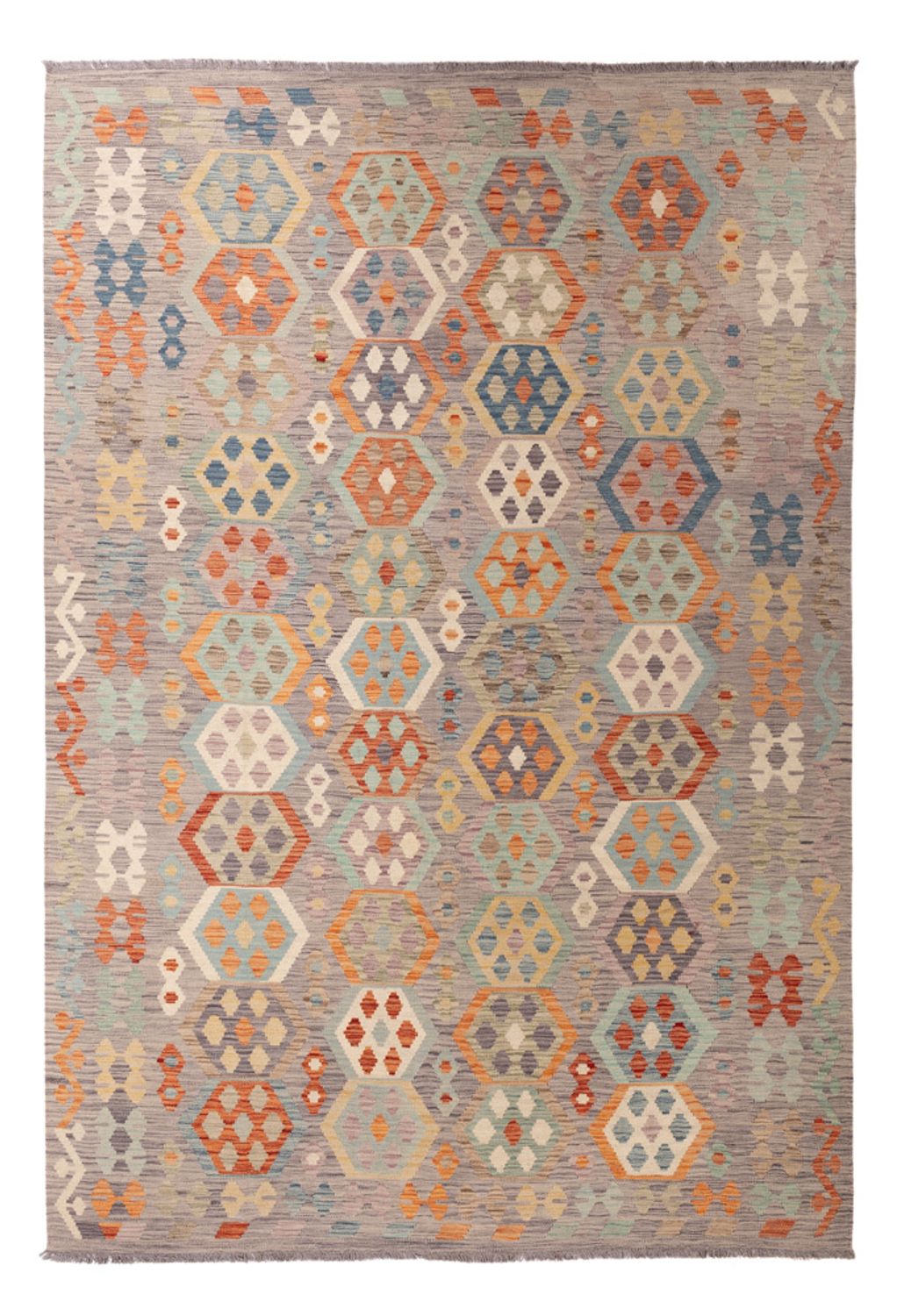 Kelim Carpet - Splash - 300 x 209 cm - flerfarvet