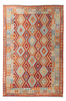 Kelim Carpet - Splash - 298 x 203 cm - flerfarvet