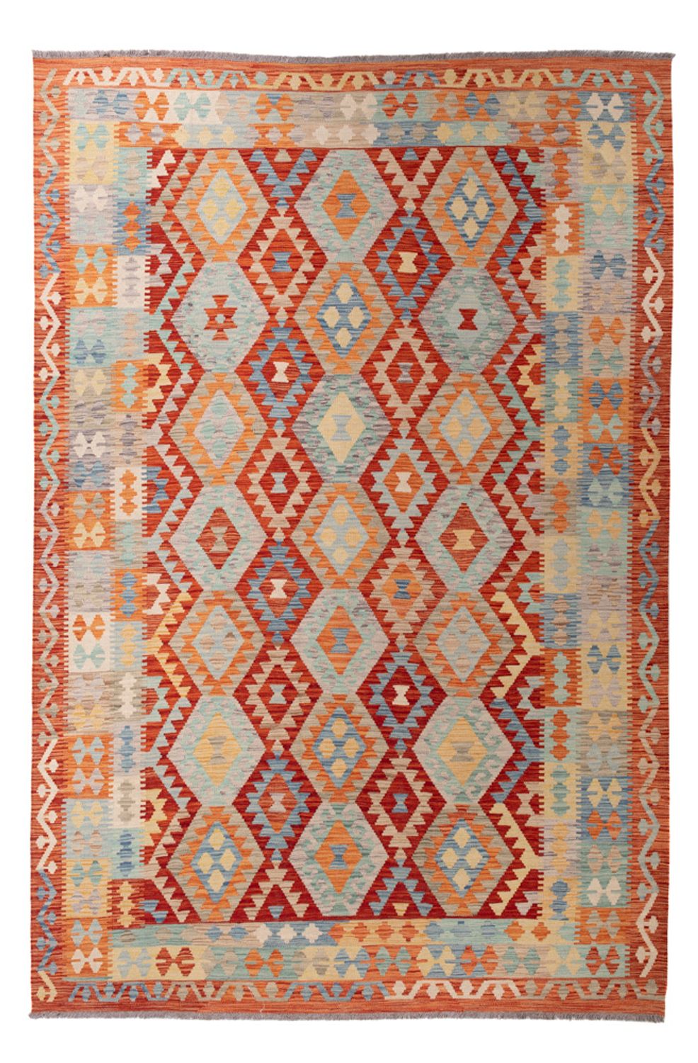 Kelim Carpet - Splash - 298 x 203 cm - flerfarvet