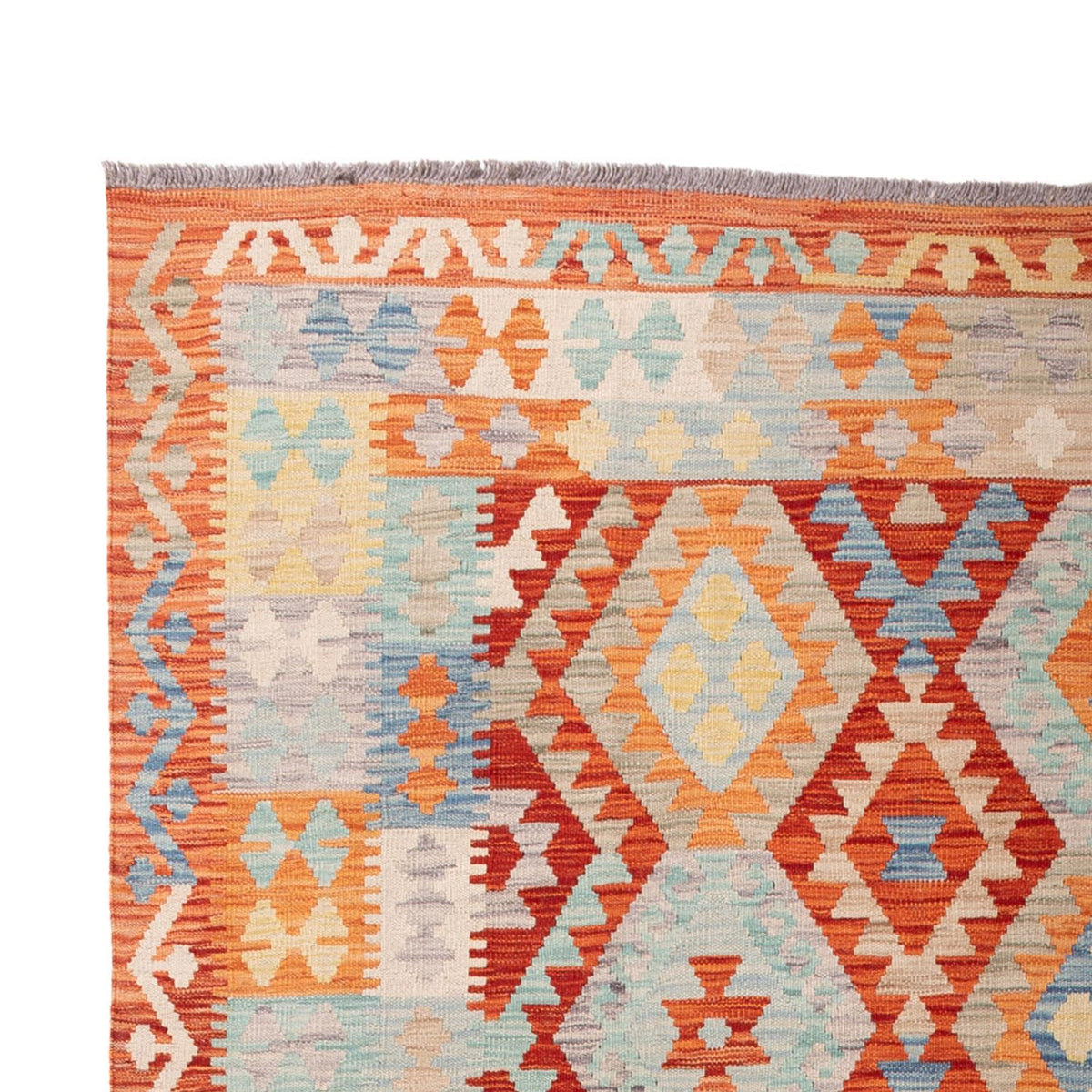 Kelim Carpet - Splash - 298 x 203 cm - flerfarvet