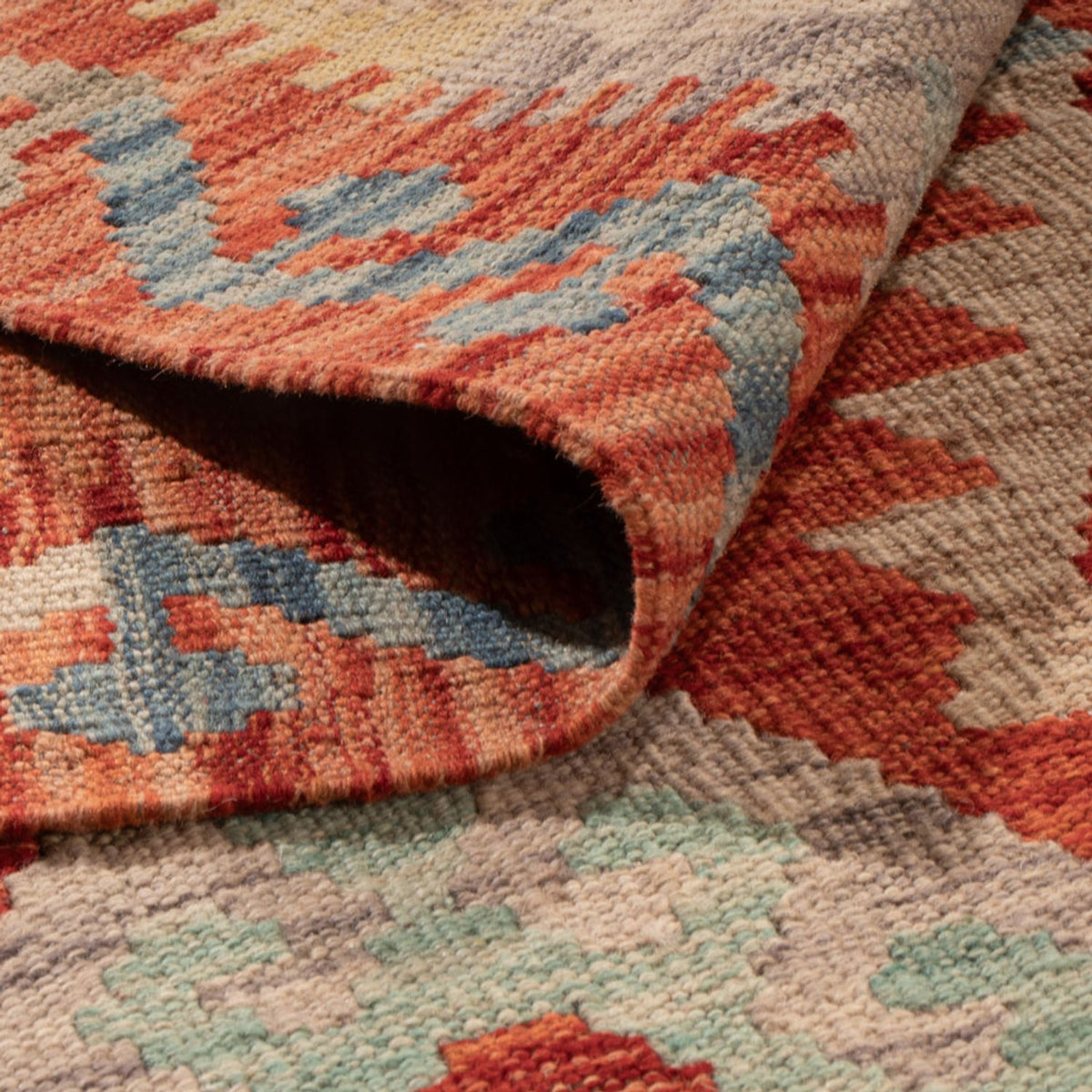 Kelim Carpet - Splash - 298 x 203 cm - flerfarvet