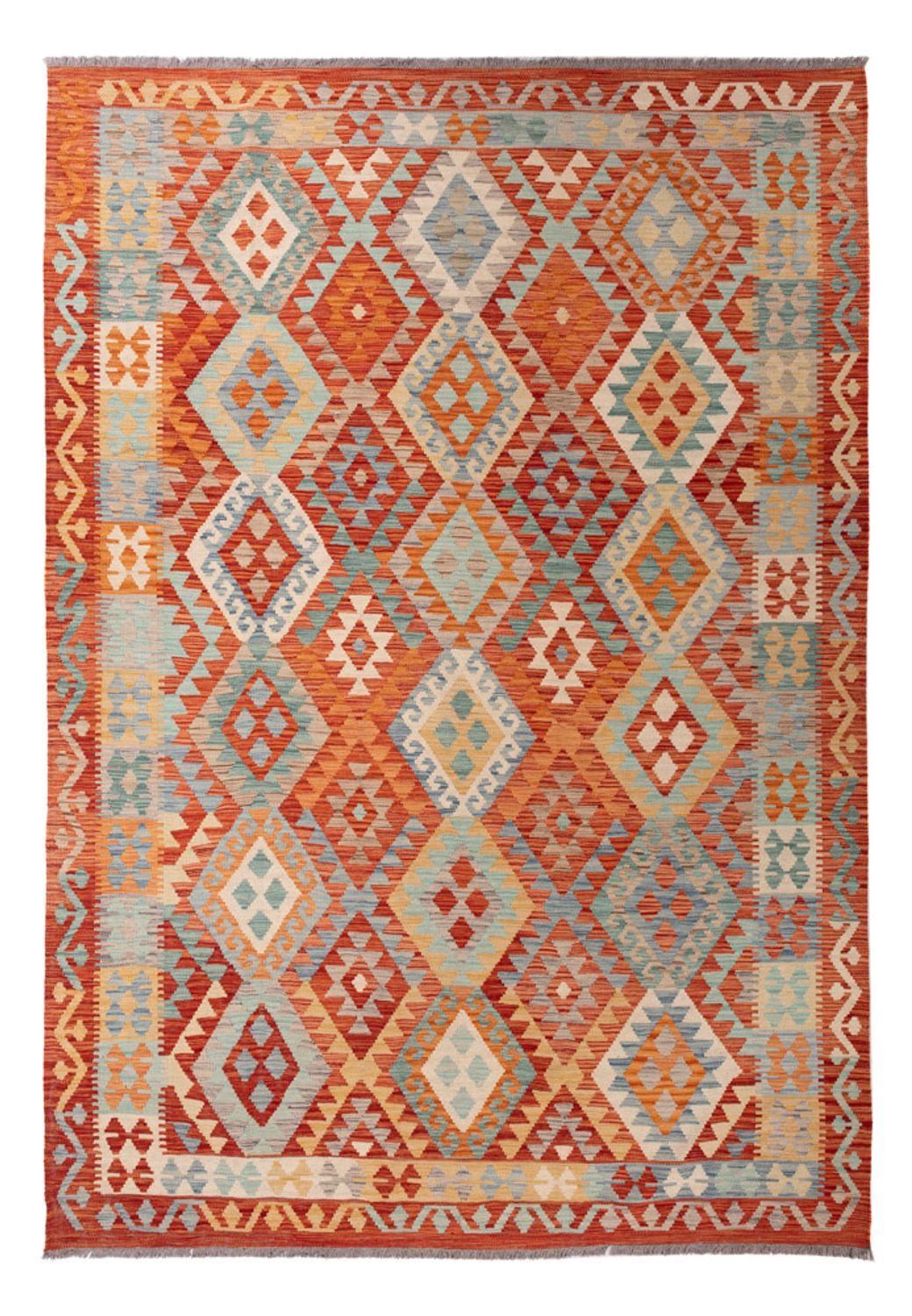 Kelim Carpet - Splash - 291 x 201 cm - flerfarvet