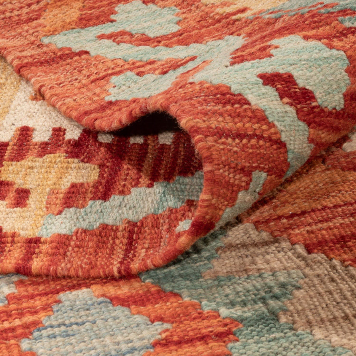 Kelim Carpet - Splash - 291 x 201 cm - flerfarvet