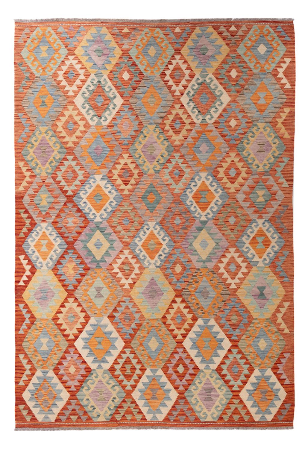 Kelim Carpet - Splash - 297 x 199 cm - flerfarvet