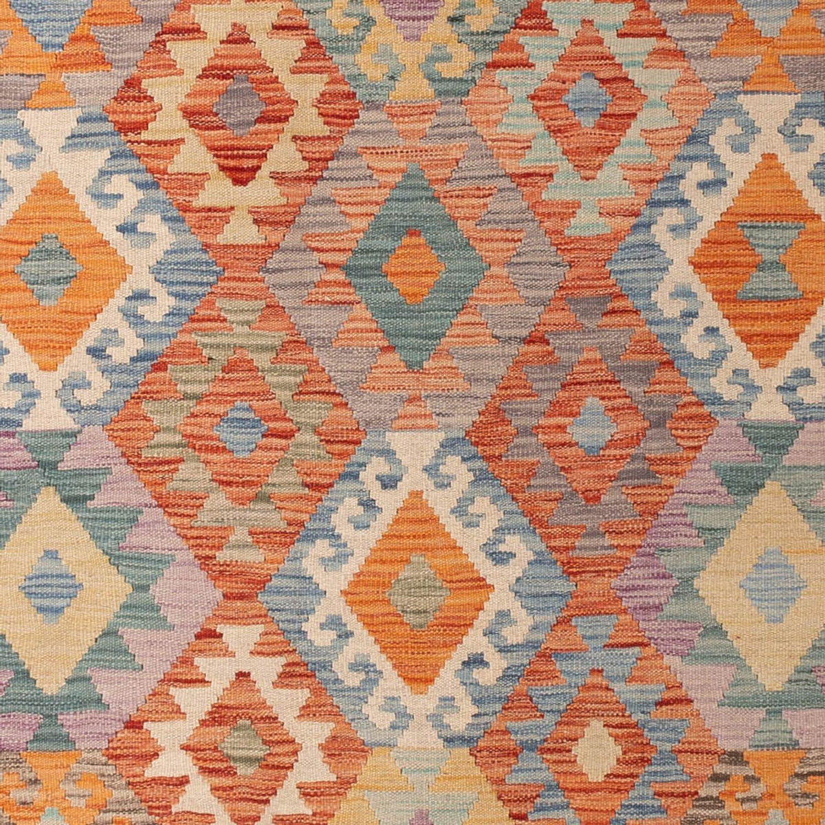 Kelim Carpet - Splash - 297 x 199 cm - flerfarvet