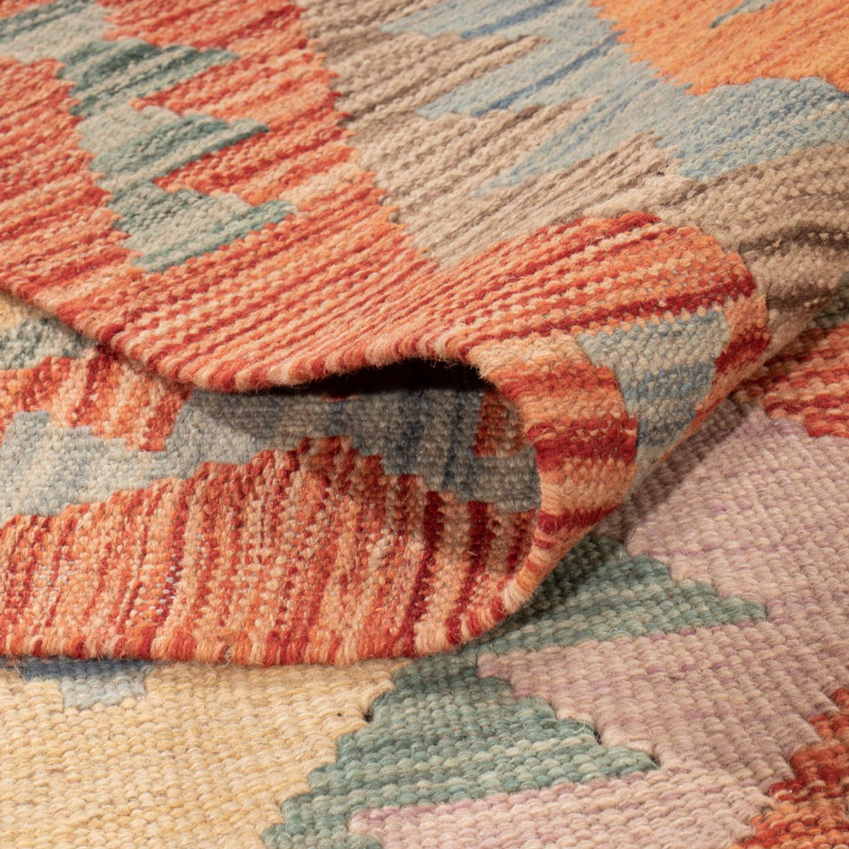 Kelim Carpet - Splash - 297 x 199 cm - flerfarvet