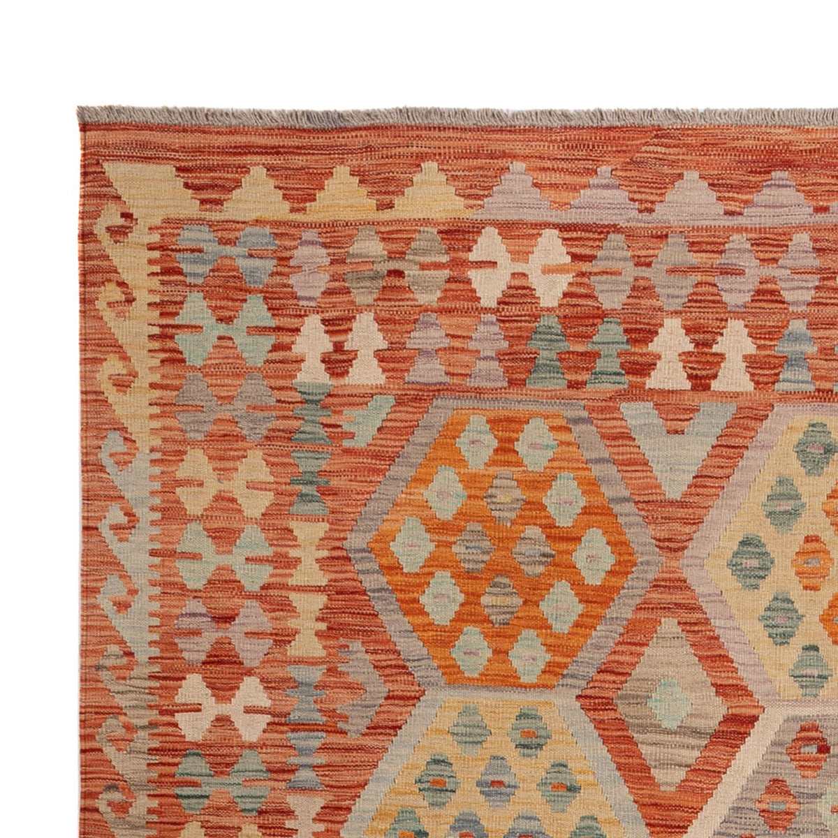 Kelim Carpet - Splash - 289 x 200 cm - flerfarvet