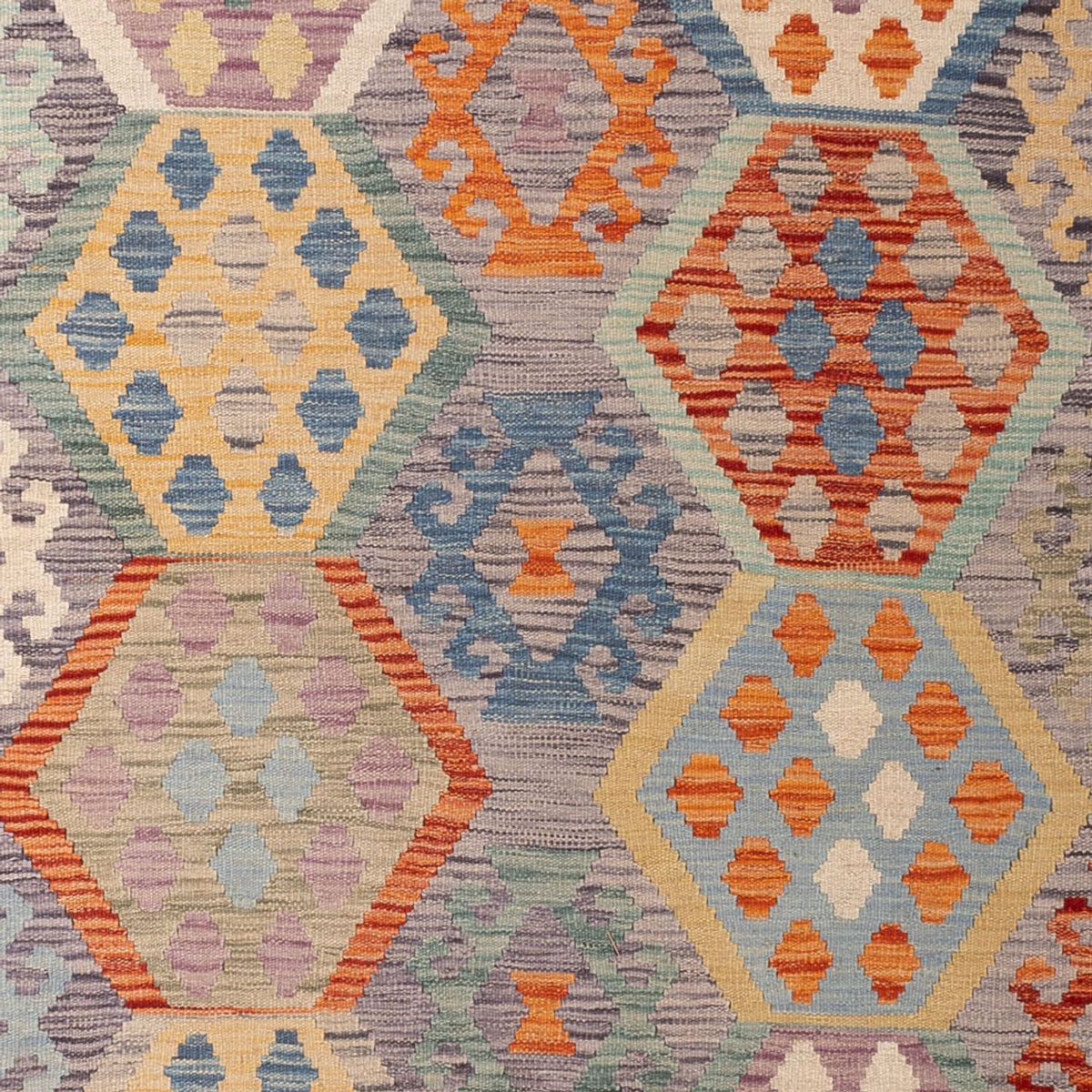 Kelim Carpet - Splash - 296 x 205 cm - flerfarvet