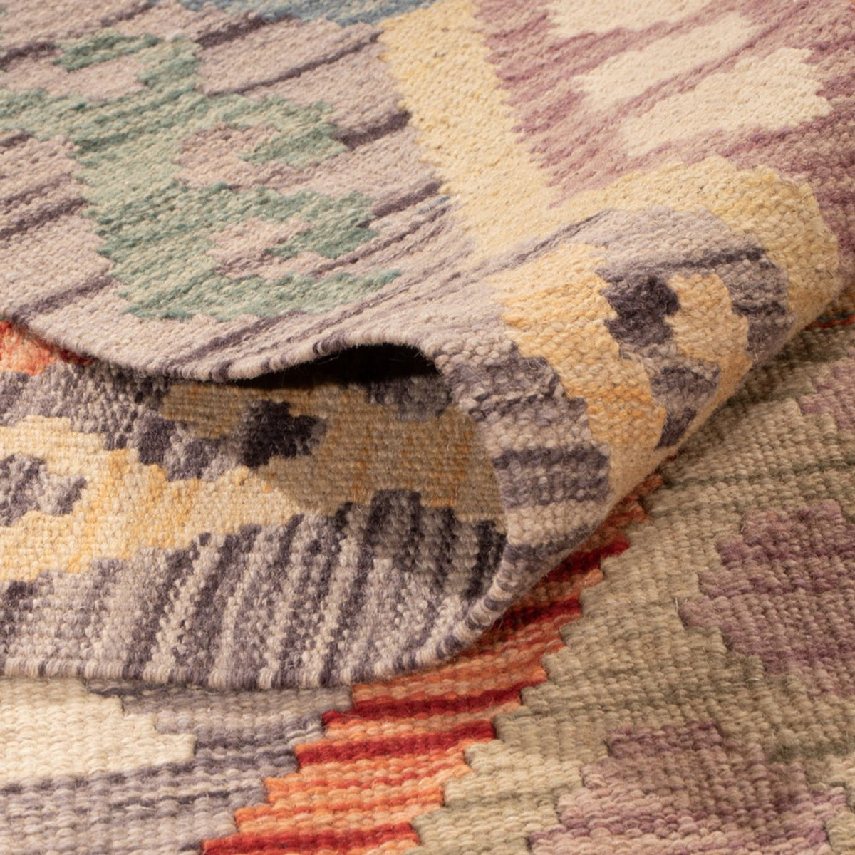 Kelim Carpet - Splash - 296 x 205 cm - flerfarvet