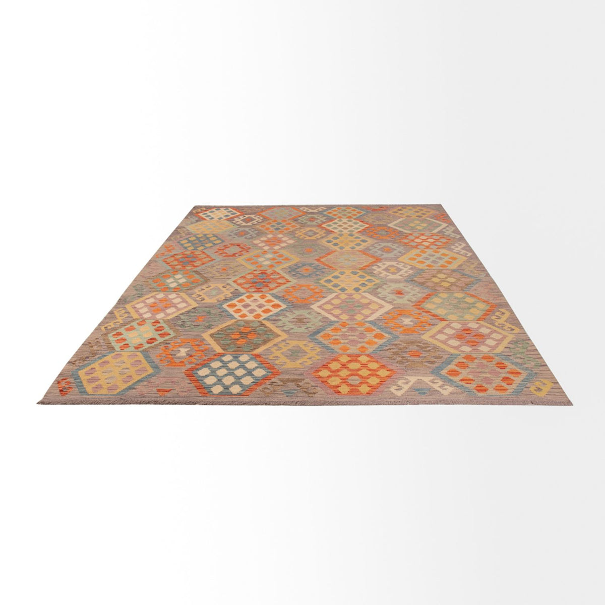 Kelim Carpet - Splash - 296 x 205 cm - flerfarvet