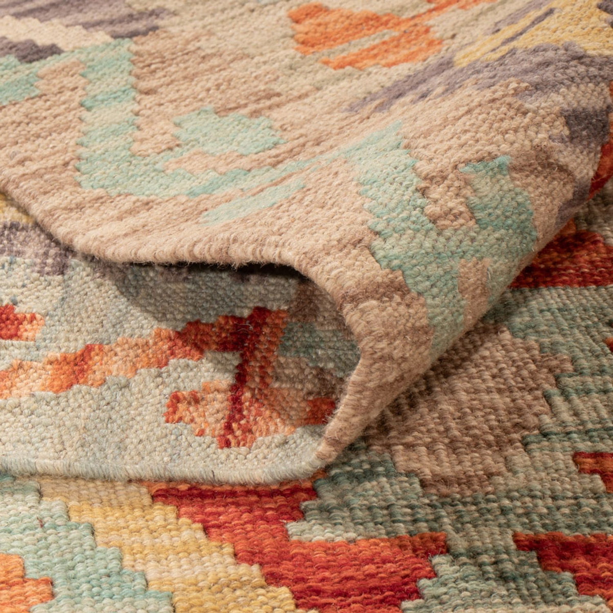 Kelim Carpet - Splash - 299 x 209 cm - flerfarvet