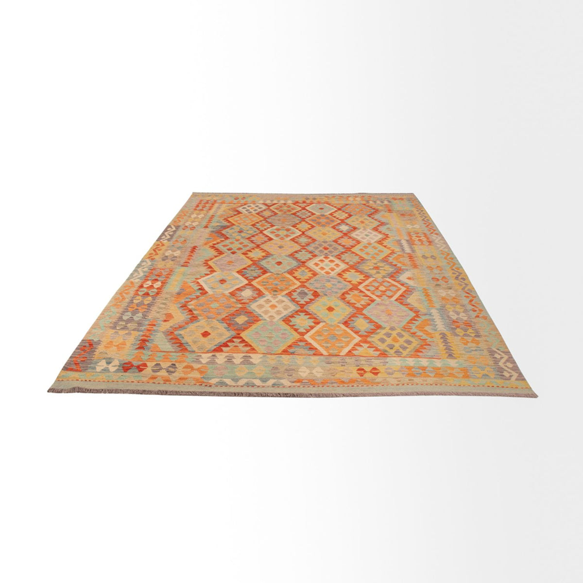 Kelim Carpet - Splash - 299 x 209 cm - flerfarvet