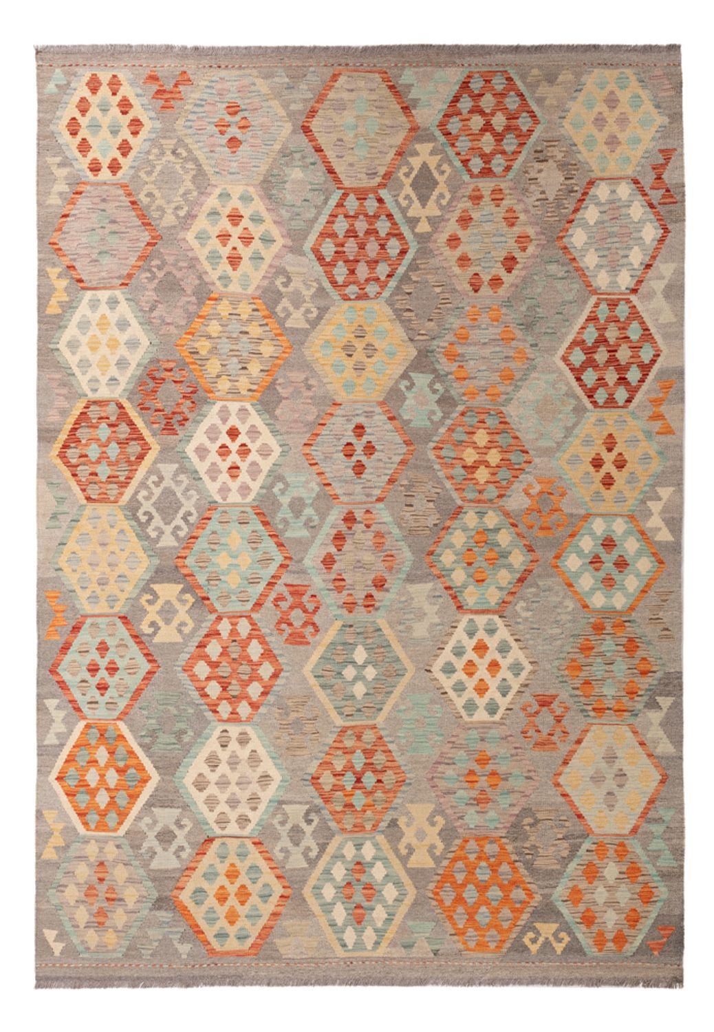 Kelim Carpet - Splash - 288 x 202 cm - flerfarvet