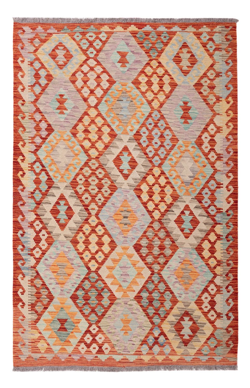Kelim Carpet - Splash - 187 x 127 cm - flerfarvet