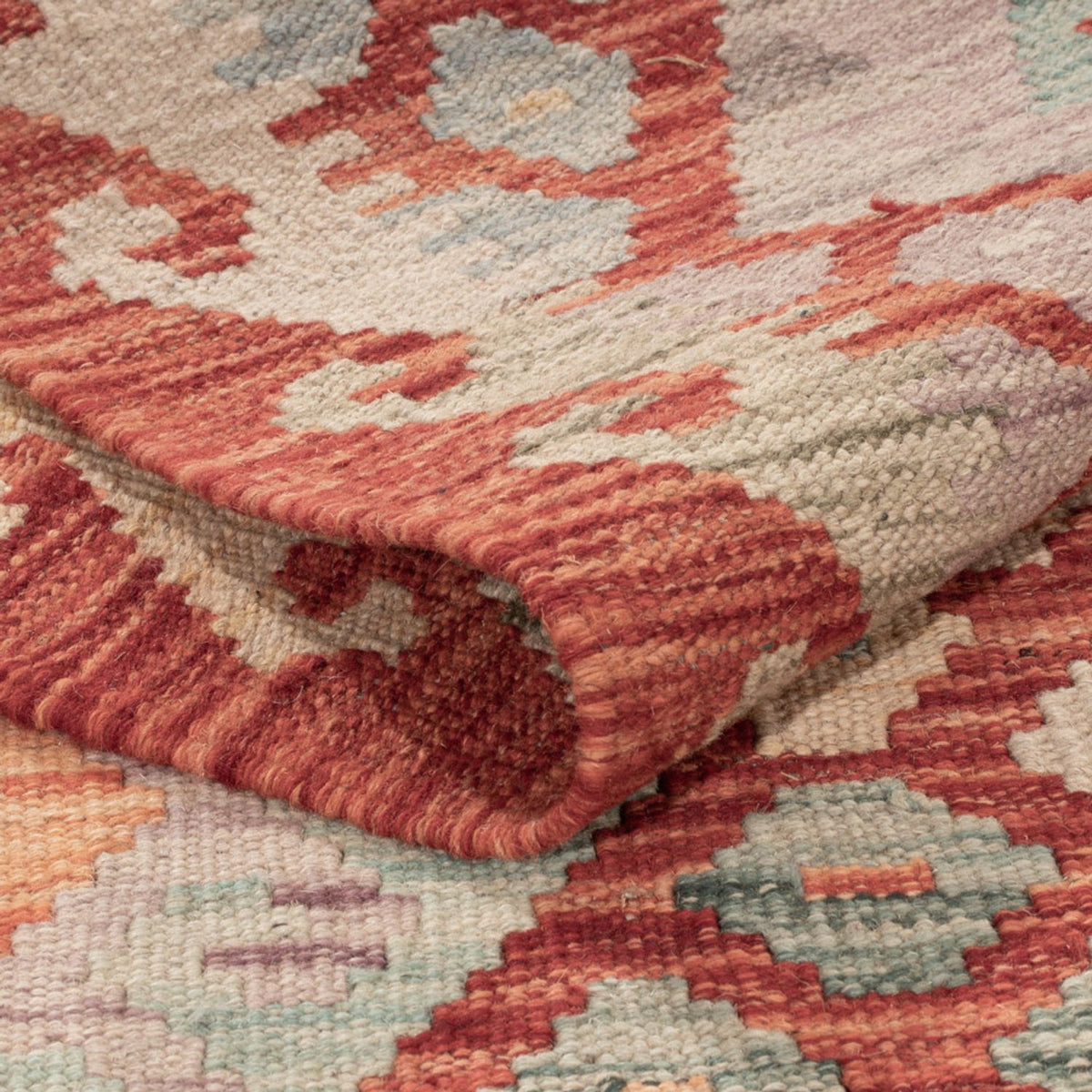 Kelim Carpet - Splash - 187 x 127 cm - flerfarvet