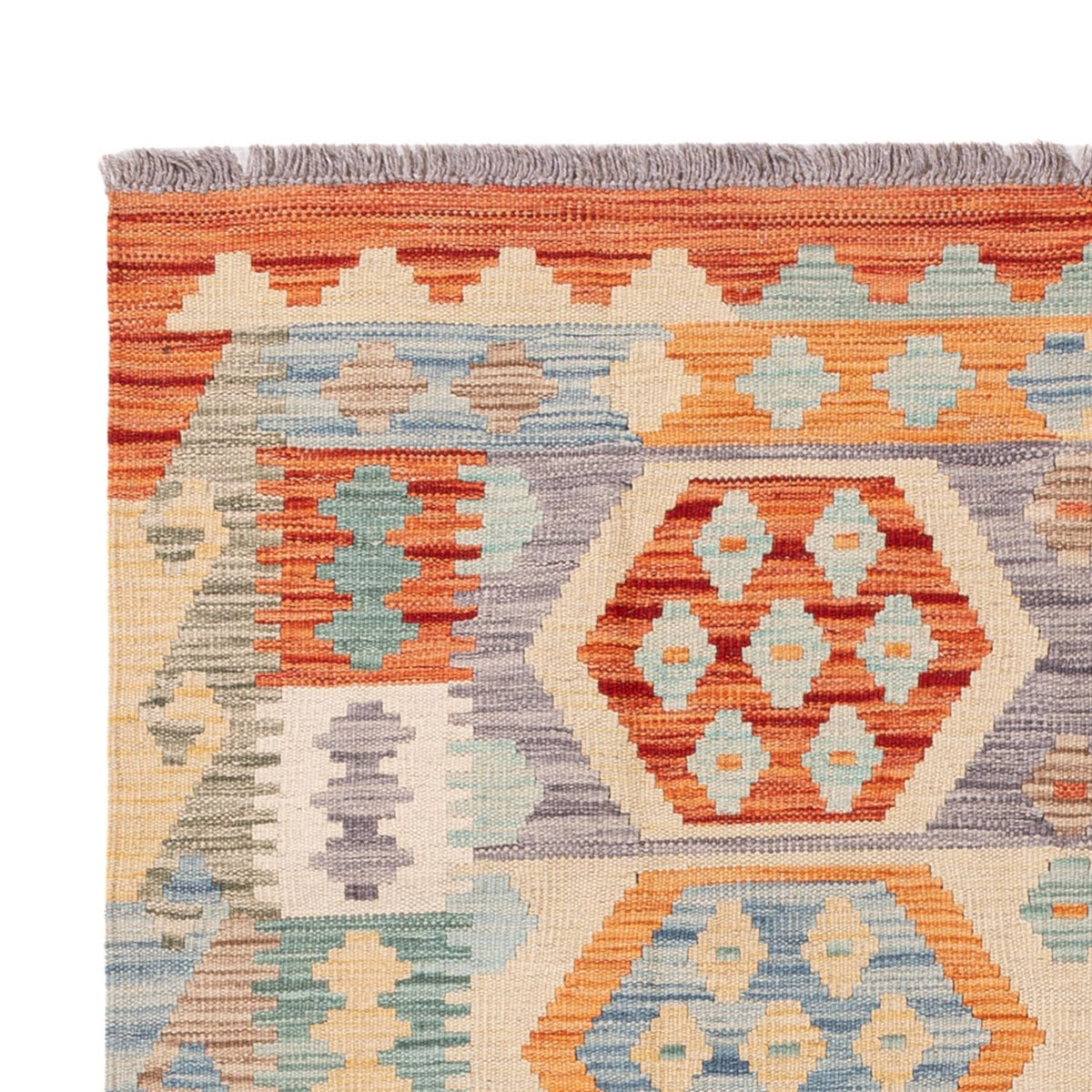 Kelim Carpet - Splash - 187 x 119 cm - flerfarvet