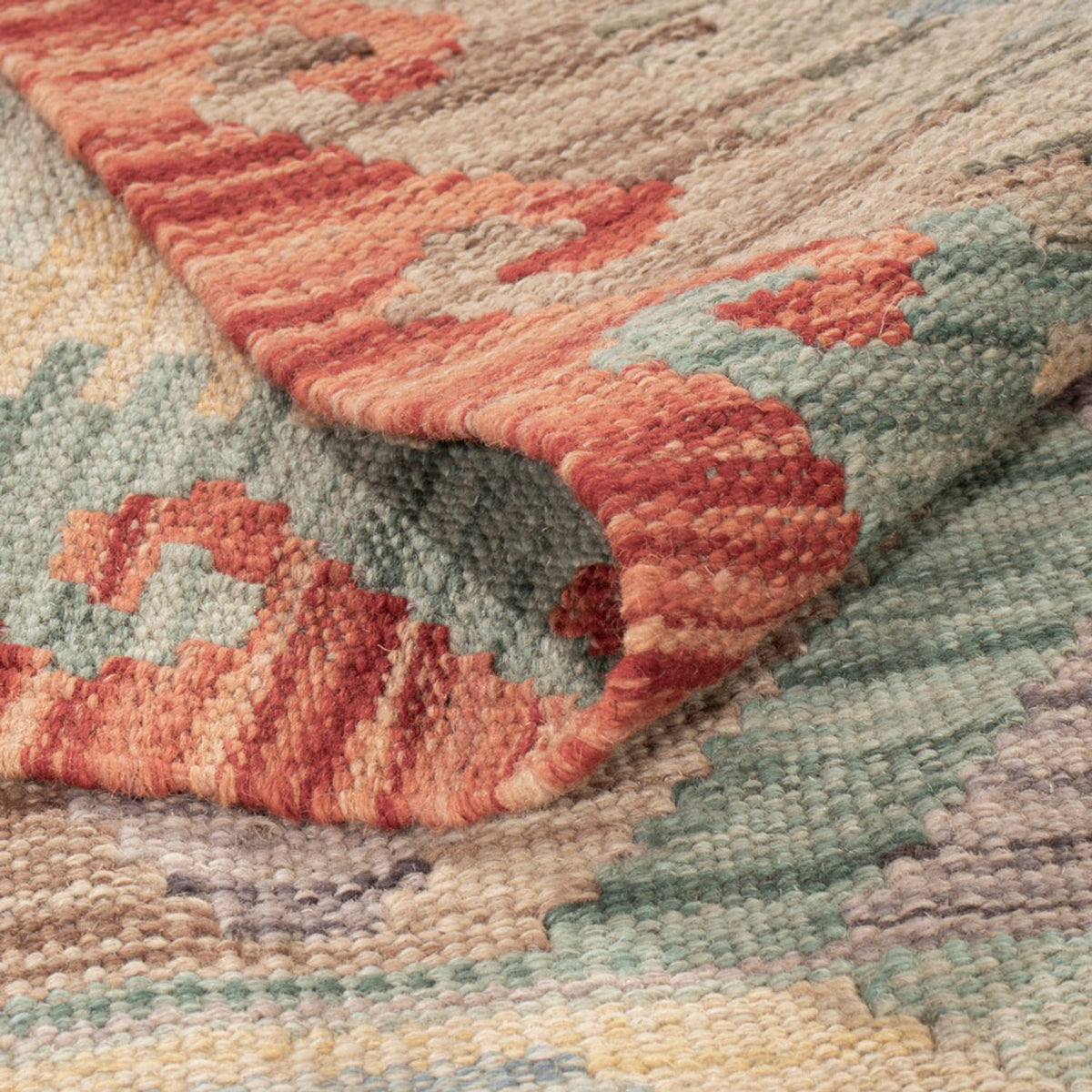 Kelim Carpet - Splash - 179 x 126 cm - flerfarvet