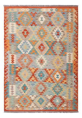 Kelim Carpet - Splash - 187 x 129 cm - flerfarvet