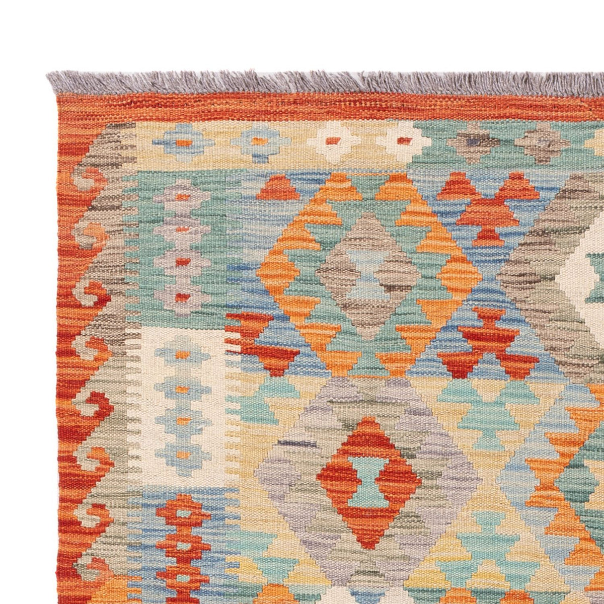 Kelim Carpet - Splash - 187 x 129 cm - flerfarvet