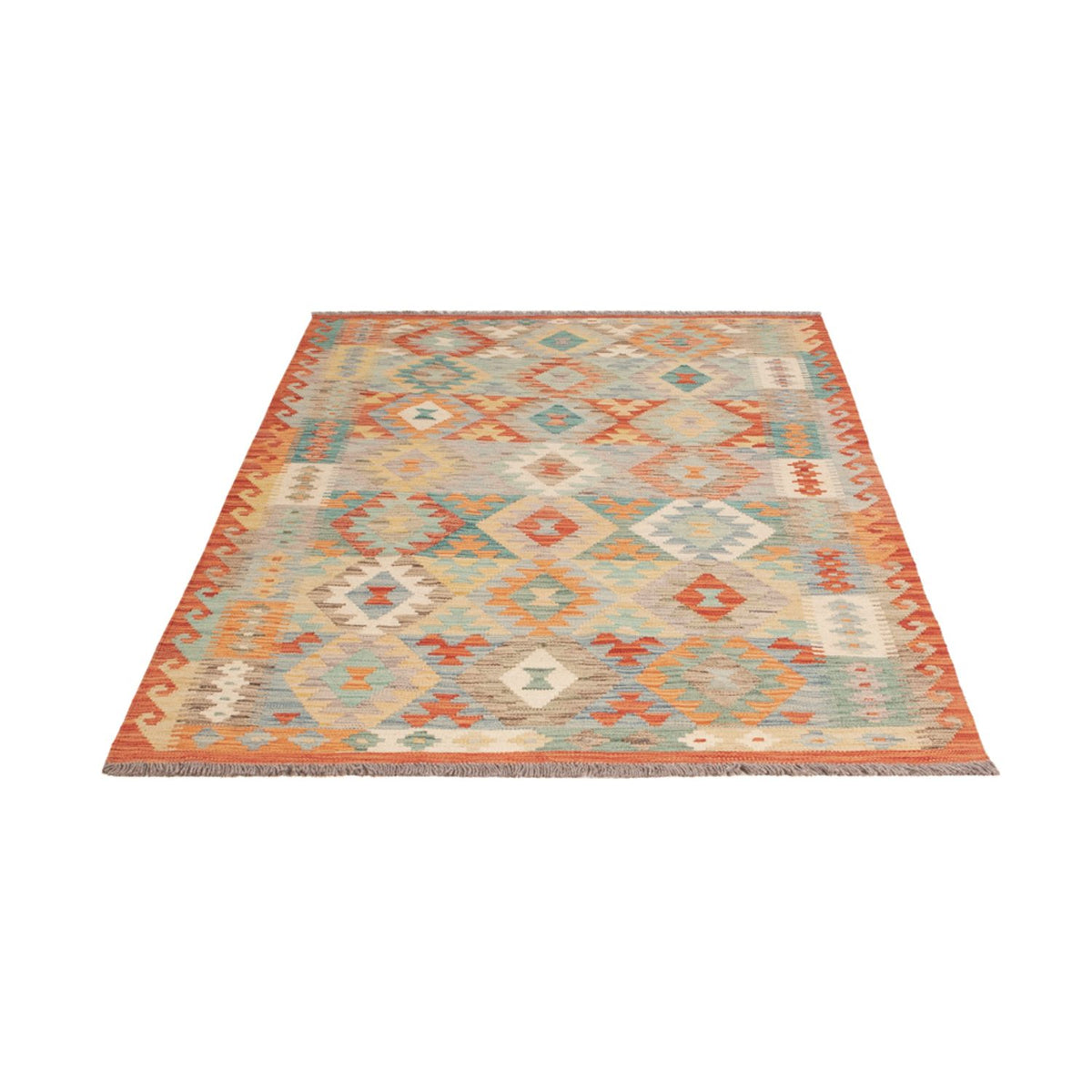 Kelim Carpet - Splash - 187 x 129 cm - flerfarvet