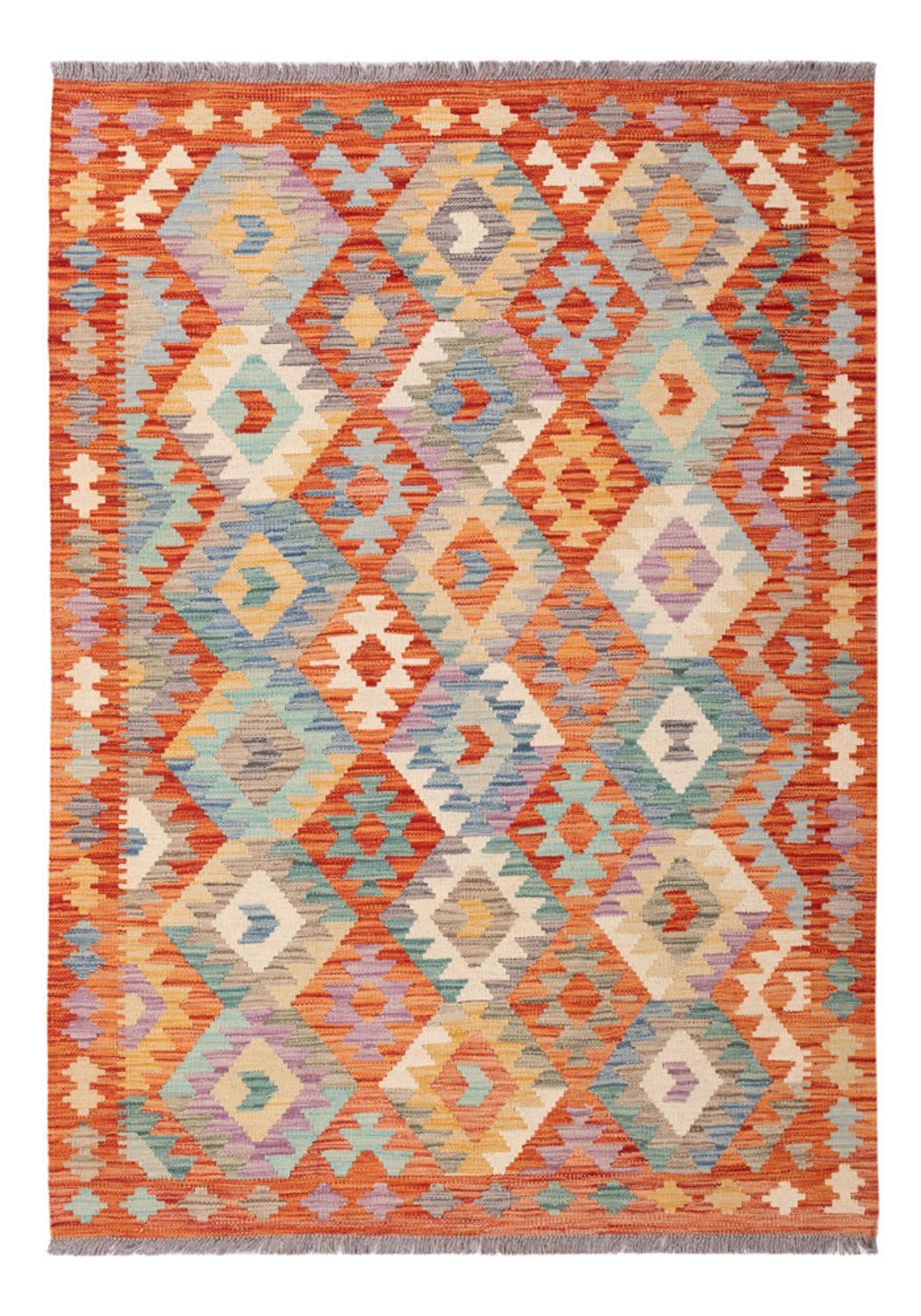 Kelim Carpet - Splash - 175 x 124 cm - flerfarvet