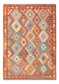 Kelim Carpet - Splash - 175 x 124 cm - flerfarvet
