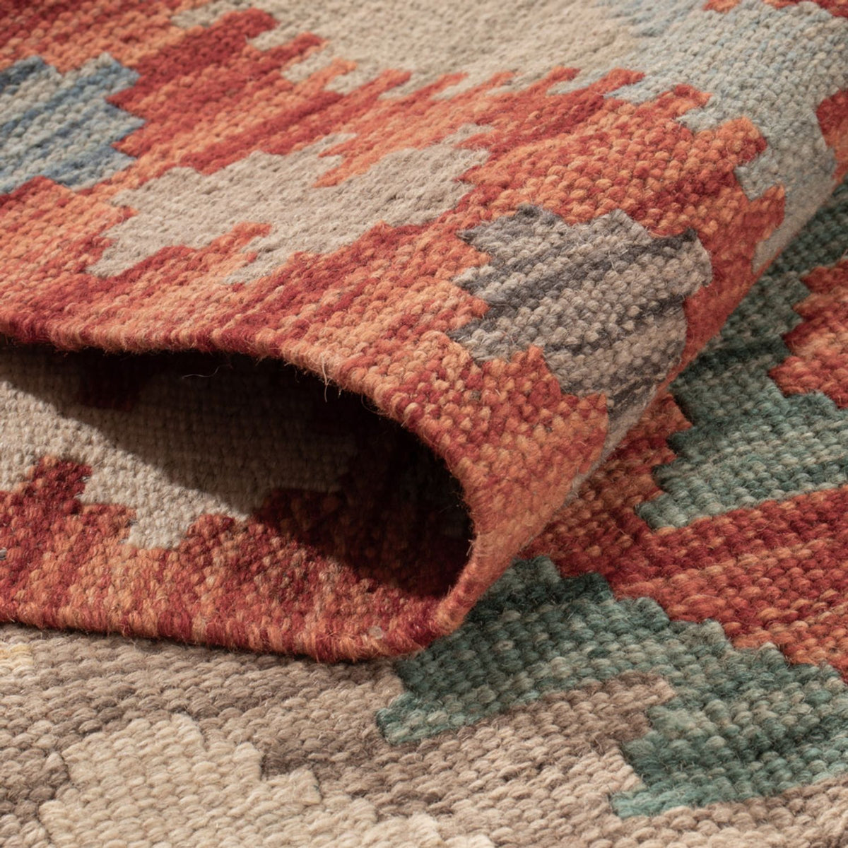 Kelim Carpet - Splash - 175 x 124 cm - flerfarvet