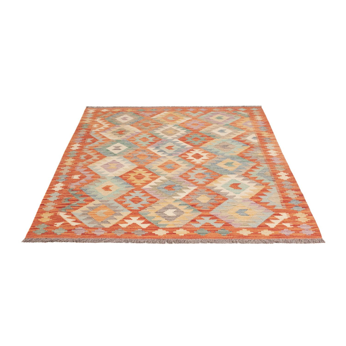 Kelim Carpet - Splash - 175 x 124 cm - flerfarvet