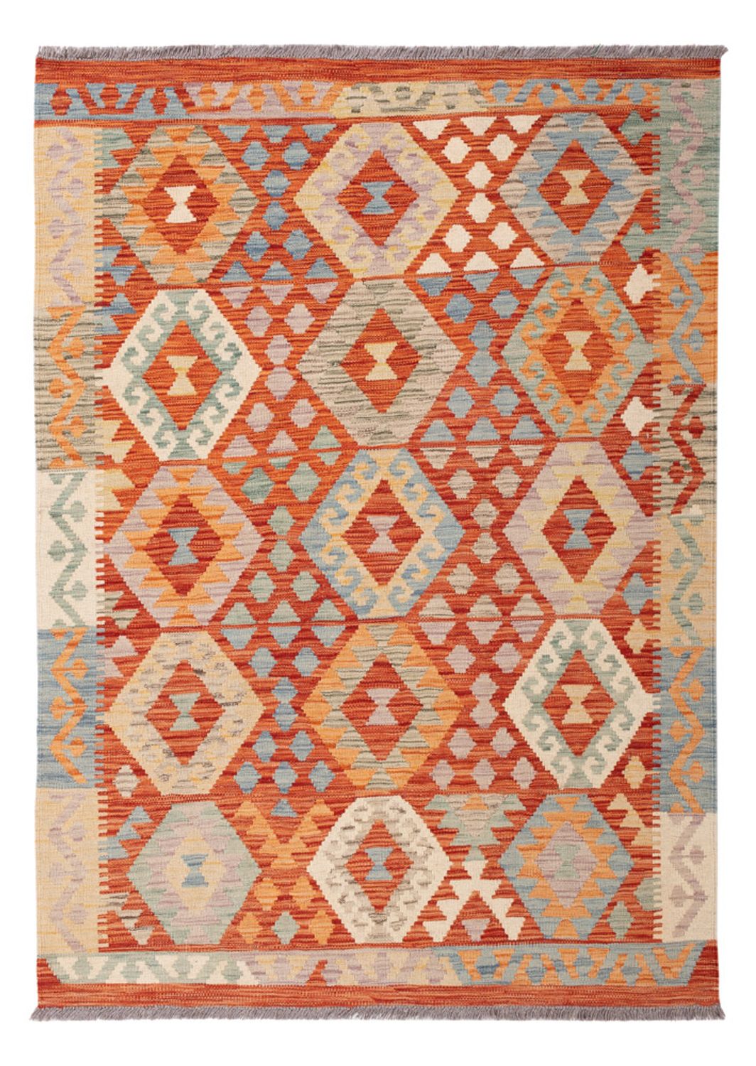 Kelim Carpet - Splash - 176 x 125 cm - flerfarvet
