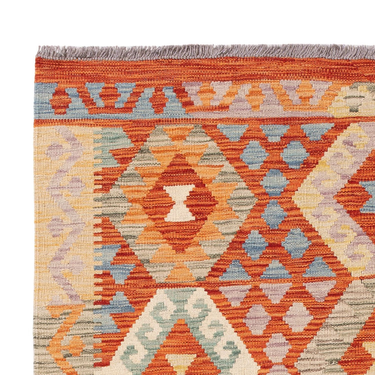 Kelim Carpet - Splash - 176 x 125 cm - flerfarvet