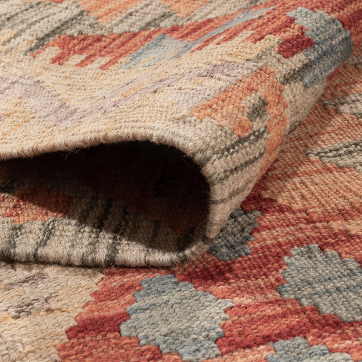 Kelim Carpet - Splash - 176 x 125 cm - flerfarvet