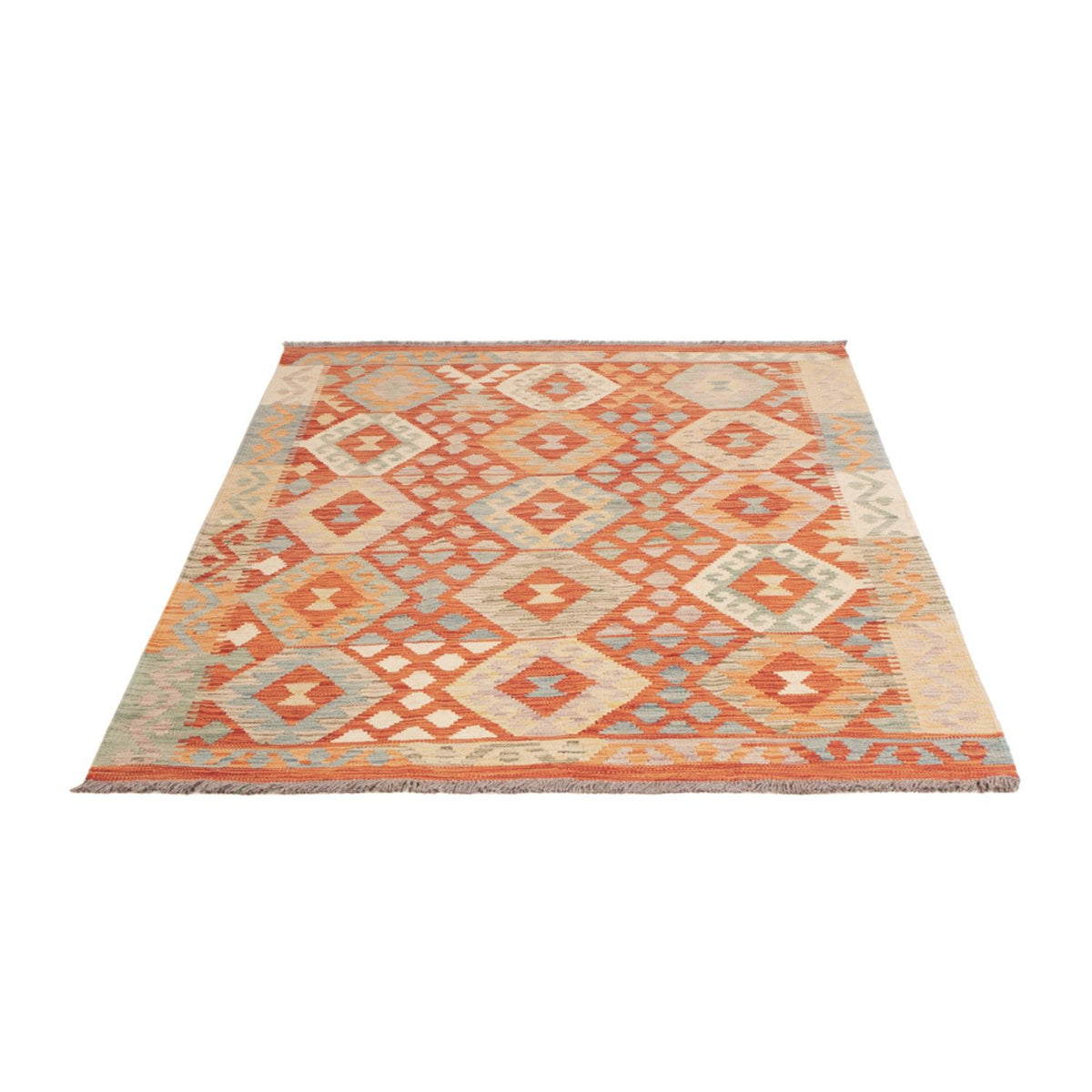 Kelim Carpet - Splash - 176 x 125 cm - flerfarvet