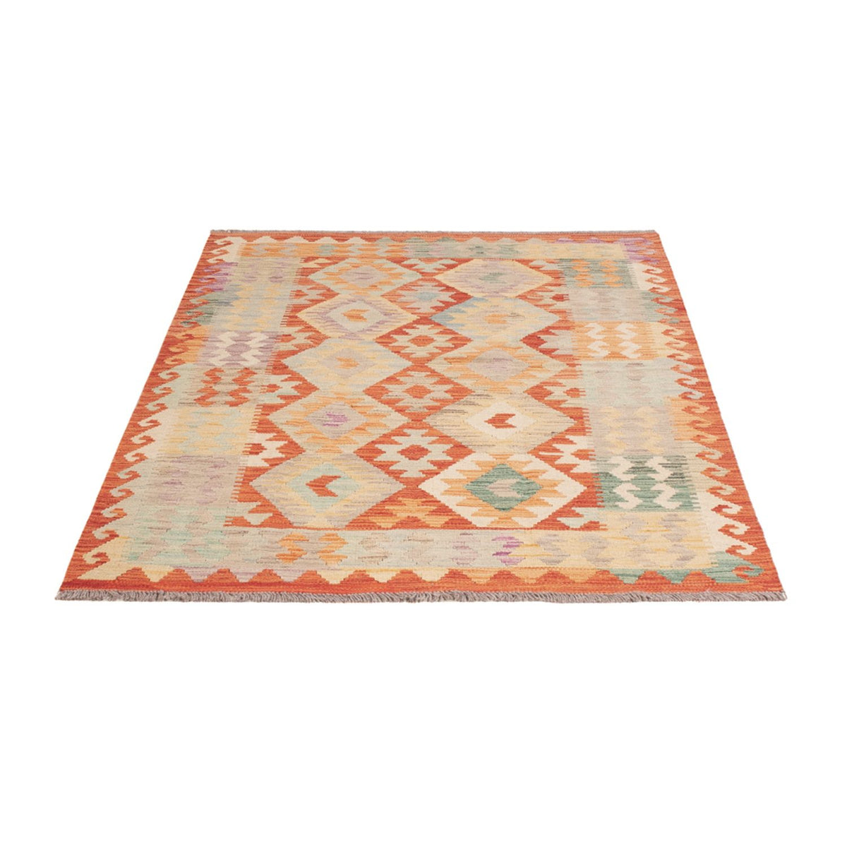 Kelim Carpet - Splash - 174 x 122 cm - flerfarvet