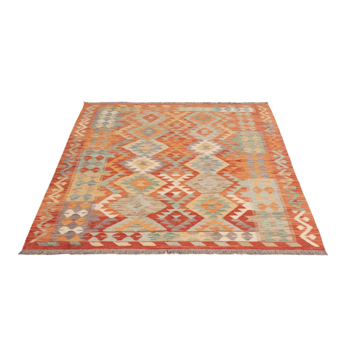 Kelim Carpet - Splash - 171 x 129 cm - flerfarvet