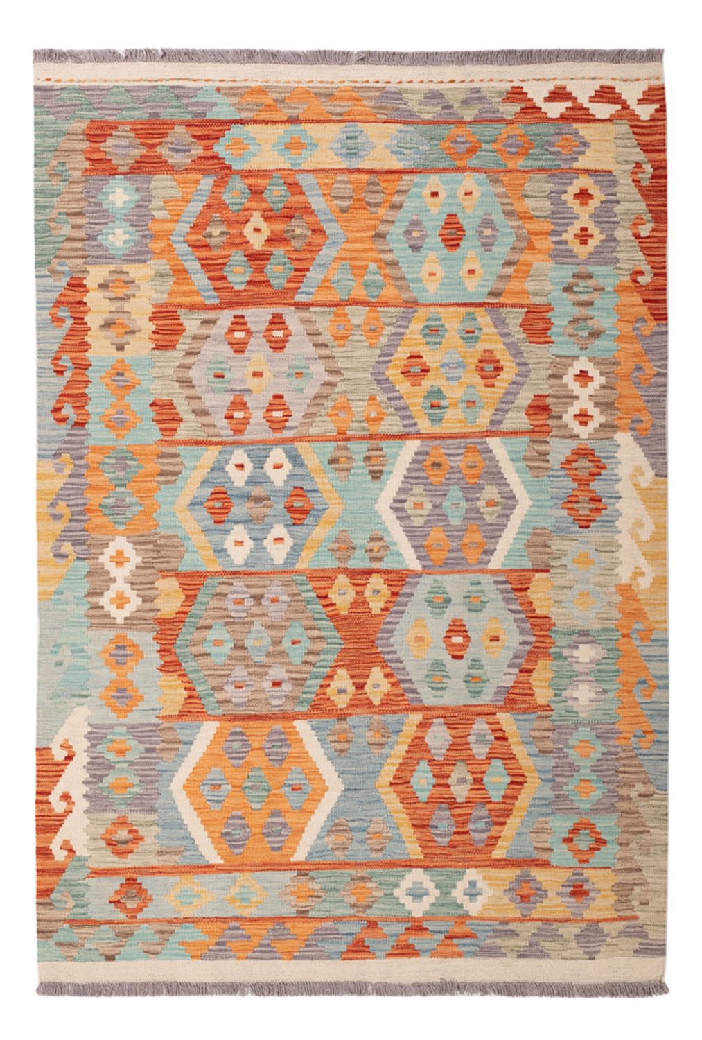 Kelim Carpet - Splash - 177 x 125 cm - flerfarvet