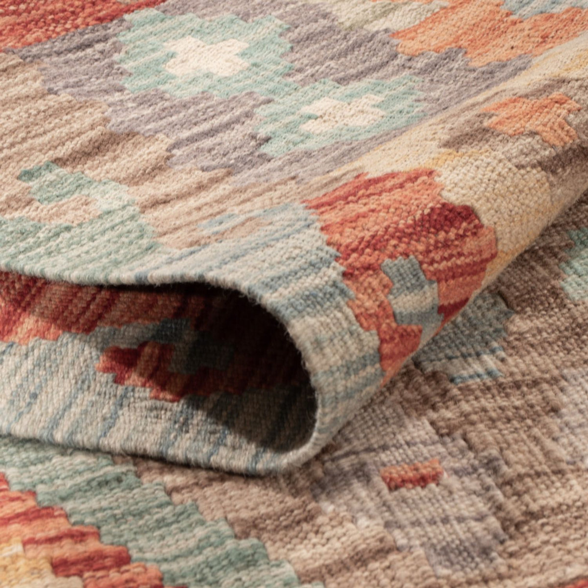 Kelim Carpet - Splash - 177 x 125 cm - flerfarvet