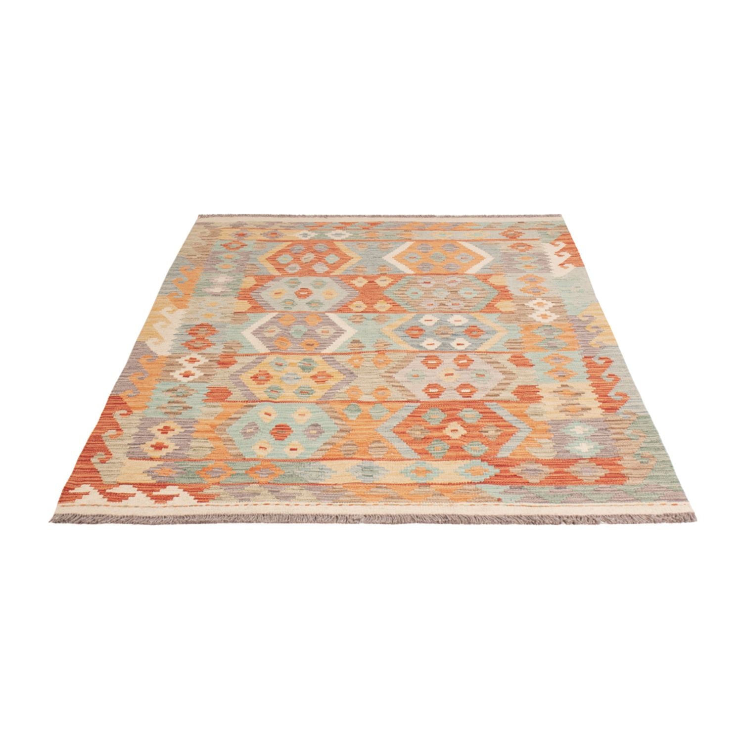 Kelim Carpet - Splash - 177 x 125 cm - flerfarvet