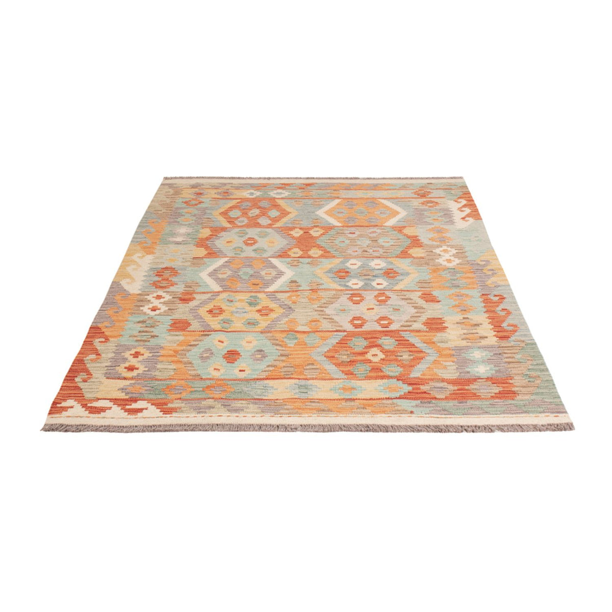 Kelim Carpet - Splash - 177 x 125 cm - flerfarvet