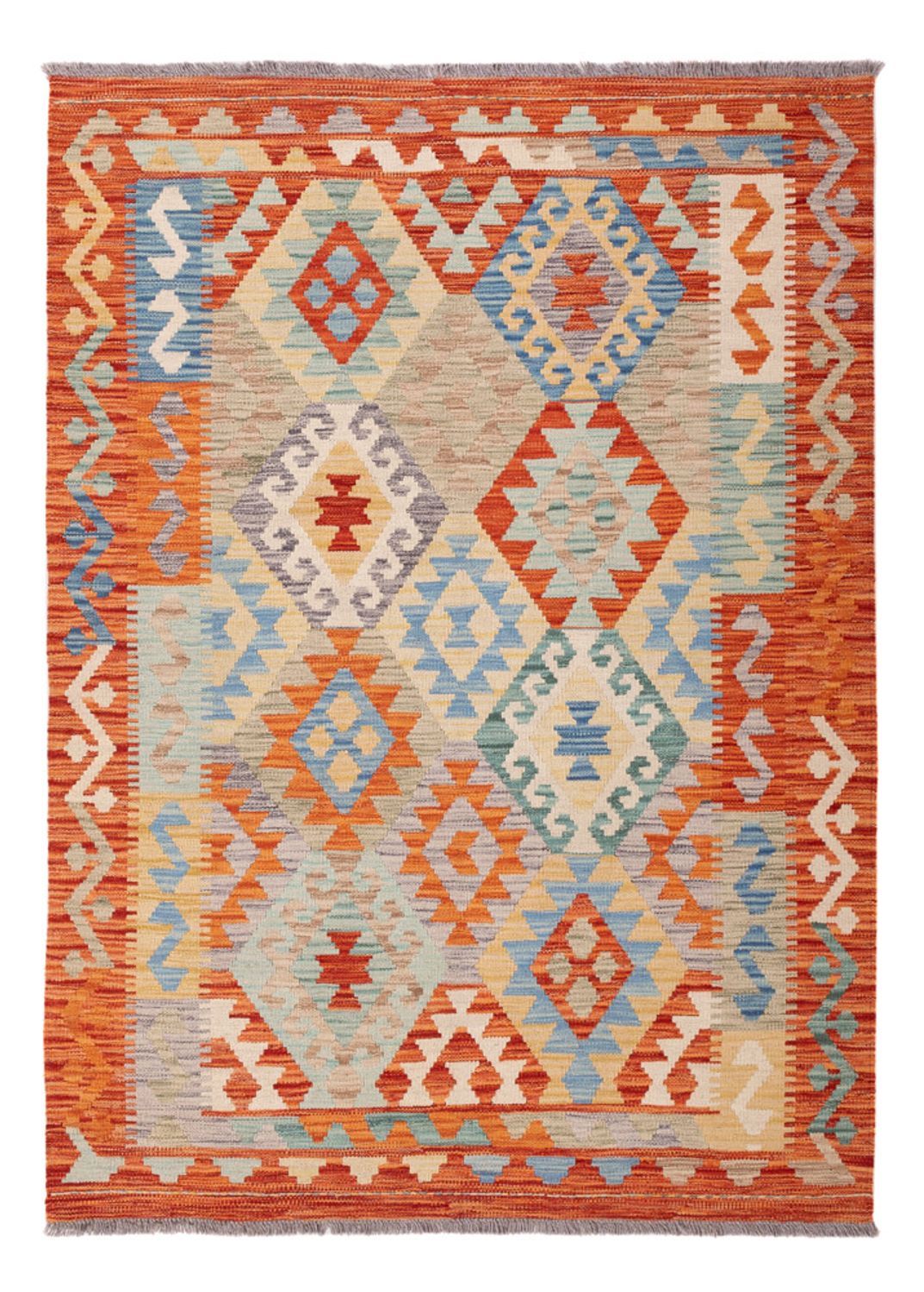 Kelim Carpet - Splash - 170 x 122 cm - flerfarvet