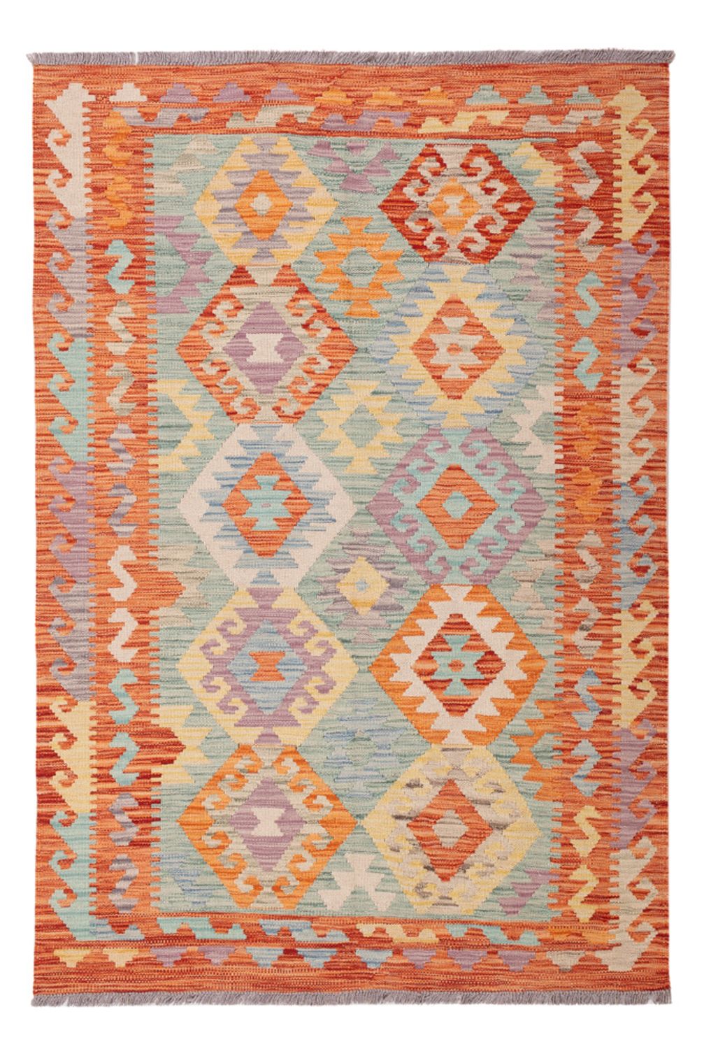 Kelim Carpet - Splash - 178 x 128 cm - flerfarvet