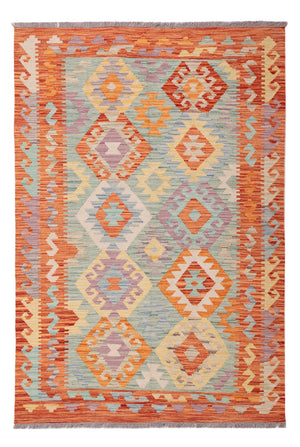 Kelim Carpet - Splash - 178 x 128 cm - flerfarvet