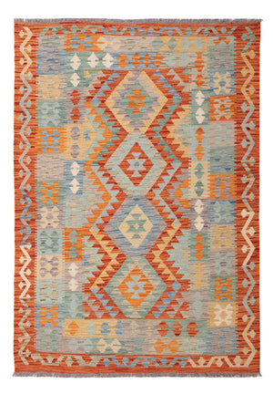 Kelim Carpet - Splash - 191 x 130 cm - flerfarvet