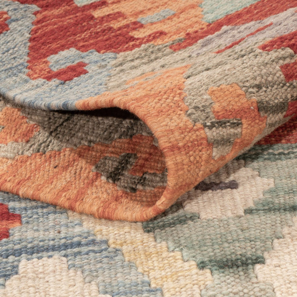 Kelim Carpet - Splash - 176 x 123 cm - flerfarvet